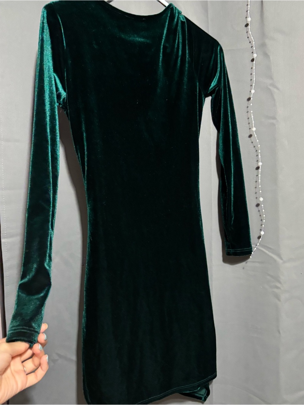 Misty Rose velvet bodycon mini dress - Picture 5 of 5